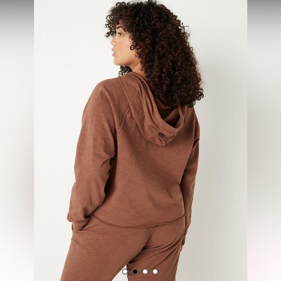 🩷FIRM PRICE🩷 PINK SUMMER LOUNGE COTTON ZIP-UP HOODIE - Picture 7 of 9